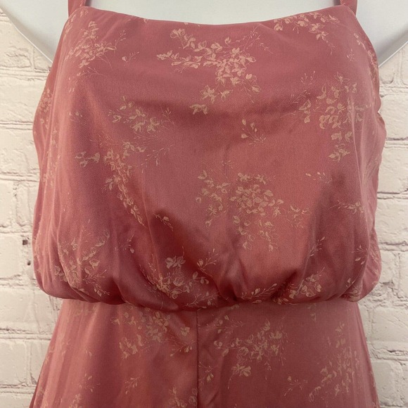 Vintage 1970's Lorrie Deb Union Label Pink Long Floral Zip Formal Dress - 7/8 - Picture 2 of 12